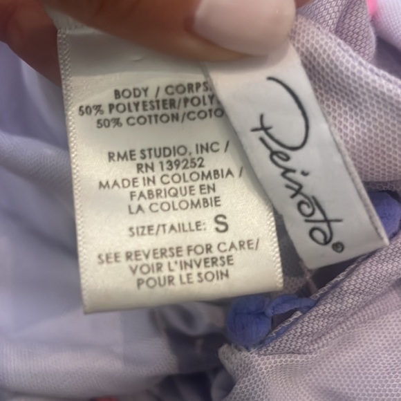 Peixoto Nissi Pom-Pom Dress Swim Cover-Up Tulum Lavender Purple with Cutout - Picture 4 of 11